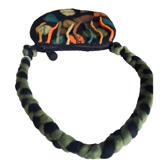 Wool Purse Rising Tide Autumn Leaf Handbag - Picture 5 of 12